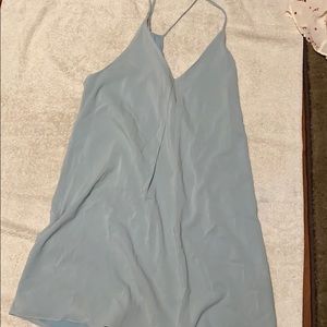 Alice and Olivia silk mini dress pale blue
